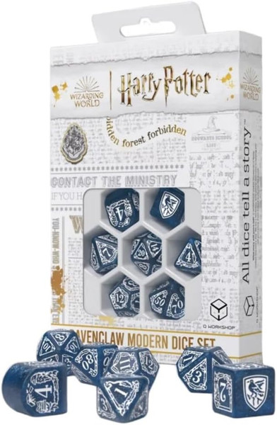 Dice and Gaming Accessories Q-Workshop: Harry Potter Dice: Ravenclaw Blue Set