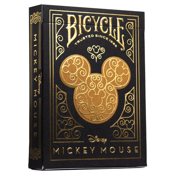 Card Games: Bicycle Playing Cards: Black & Gold Mickey