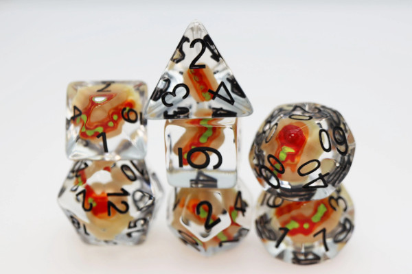 Dice and Gaming Accessories Polyhedral RPG Sets: Stuff-Inside - Hot Dog (7)