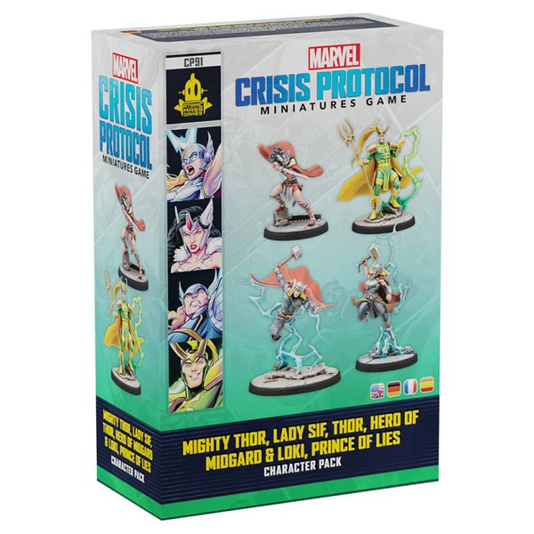 Marvel: Crisis Protocol: Mighty Thor, Lady Sif, Thor Hero of Midgard & Loki, Prince of Lies Character Pack