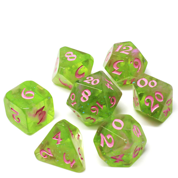 Dice and Gaming Accessories Polyhedral RPG Sets: Yellow and Green - Spring Court (7)