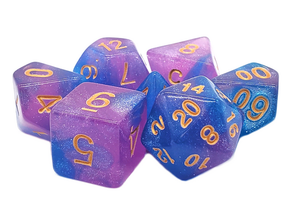 Dice and Gaming Accessories Polyhedral RPG Sets: Blue and Turquoise - Galaxy - Space Odyssey (7) Dice and Gaming Accessories Polyhedral RPG Sets: Blue and Turquoise - Galaxy - Space Odyssey (7)