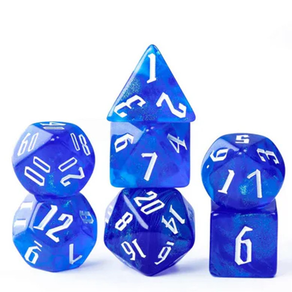 Dice and Gaming Accessories Polyhedral RPG Sets: Blue and Turquoise - Magician's Deep Water Lair (7)