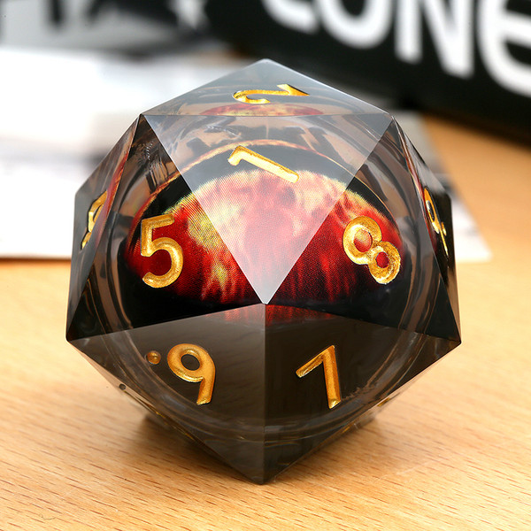 Dice and Gaming Accessories Other Gaming Accessories: Dragon Eye (Red) - Sharp Edge Spindown D20
