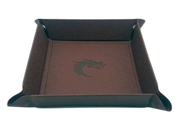 Dice and Gaming Accessories Dice Towers and Trays: Square Dice Tray - Brown