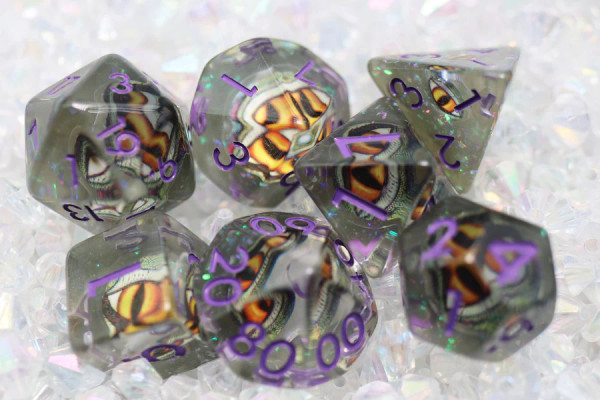 Dice and Gaming Accessories Polyhedral RPG Sets: Stuff-Inside - Venom Dragon Eye (7) 