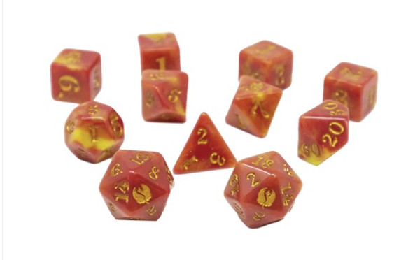 Dice and Gaming Accessories Polyhedral RPG Sets: Purple and Pink - Bloom Pink (11)