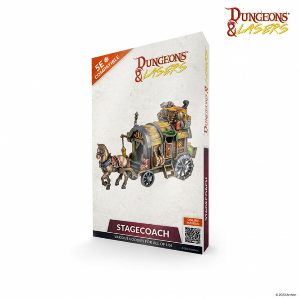 RPG Miniatures: Townsfolk and Animals - Dungeons & Lasers: Stagecoach