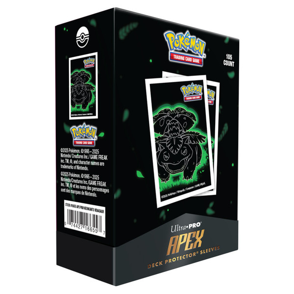 Card Sleeves: Other Printed Sleeves - Neon Kanto: Venusaur - Pokemon Apex Sleeves (105)