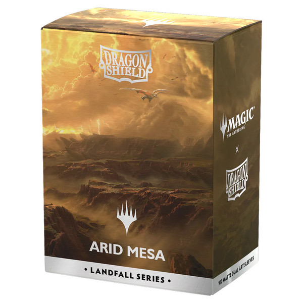 Card Sleeves: MTG Sleeves - Dragon Shield: (100) Matte Dual Art - Landfall Series - Arid Mesa