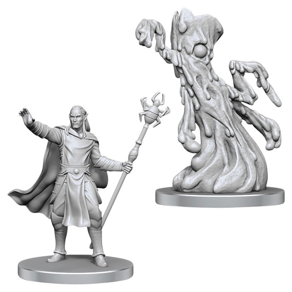 RPG Miniatures: Nolzur's - Nolzur's Marvelous Unpainted Minis: Drow Mage & Yochlol