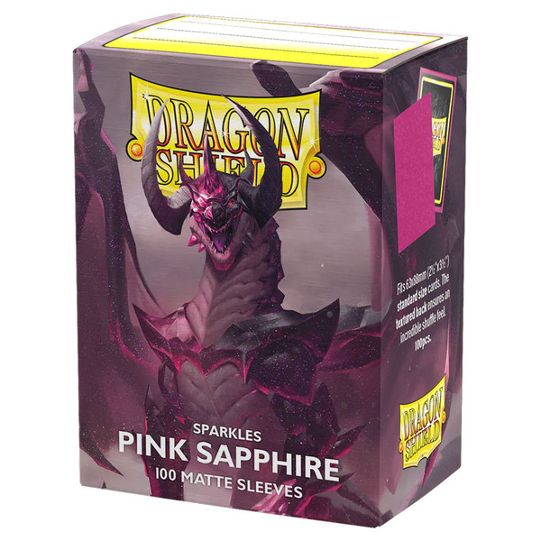 Card Sleeves: Solid Color Sleeves - Dragon Shield: (100) Matte Sparkles - Pink Sapphire
