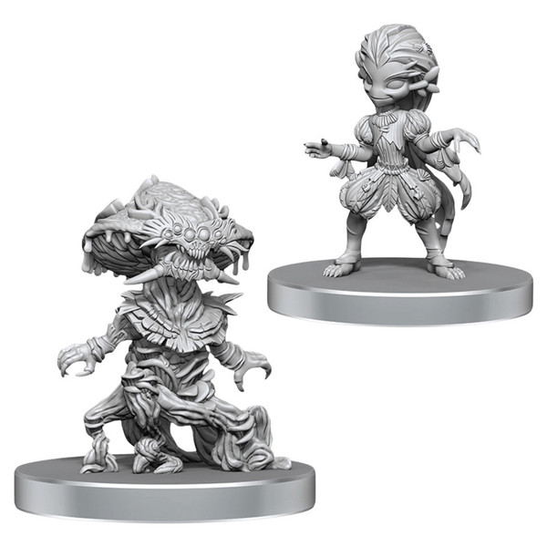 RPG Miniatures: Townsfolk and Animals - Pathfinder Battles Deep Cuts: Fungus Leshy and Seaweed Leshy