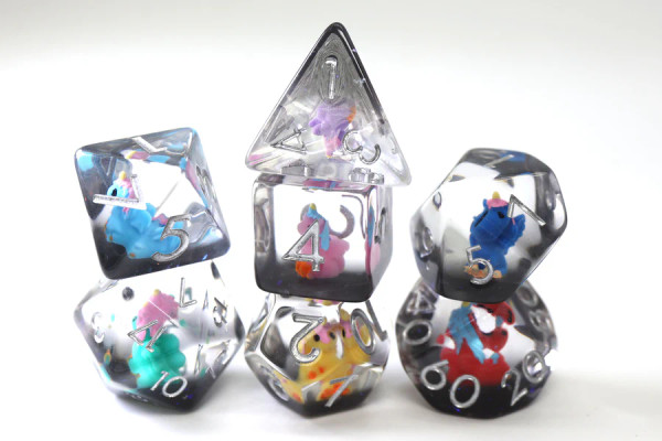 Dice and Gaming Accessories Polyhedral RPG Sets: Stuff-Inside - Unicorn Party (7)