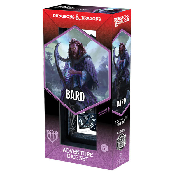 Dice and Gaming Accessories Polyhedral RPG Sets: Blue and Turquoise - D&D Adventure Dice - Bard - Blue/Black (14)