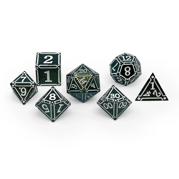 Dice and Gaming Accessories Polyhedral RPG Sets: Metal and Metallic - Ironworks - Necromancer Spellbook (7)