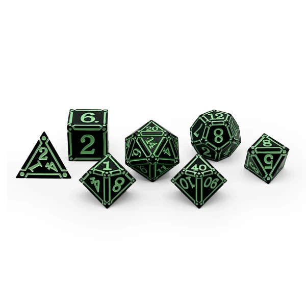 Dice and Gaming Accessories Polyhedral RPG Sets: Metal and Metallic - Ironworks - Witches Heart (7)