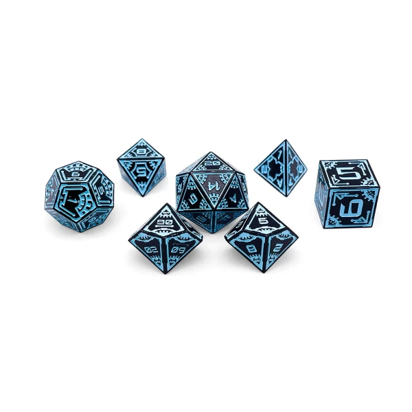 Dice and Gaming Accessories Polyhedral RPG Sets: Metal and Metallic - Space Series - Force Field (7)