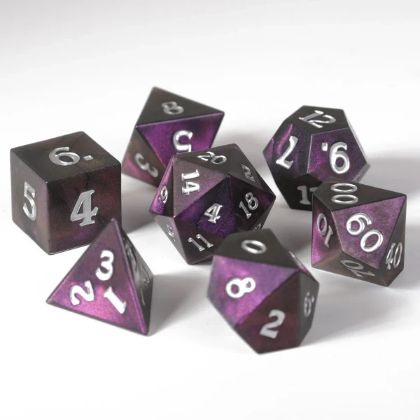 Dice and Gaming Accessories Polyhedral RPG Sets: Metal and Metallic - The Wraith (7)