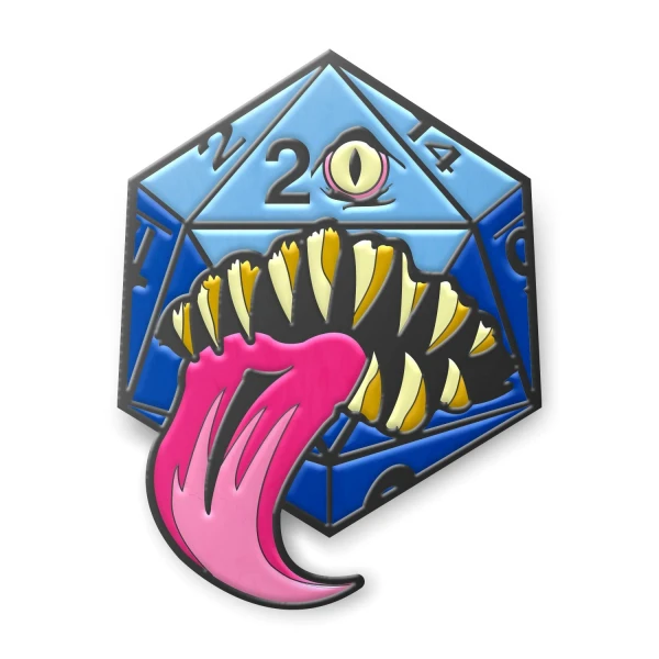 Pins: Blue Mimic Die Enamel Pin