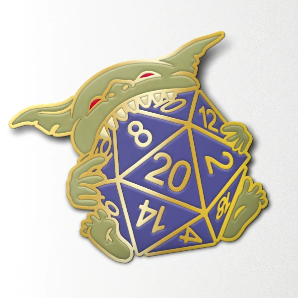 Pins: Dice Goblin Feeding Enamel Pin