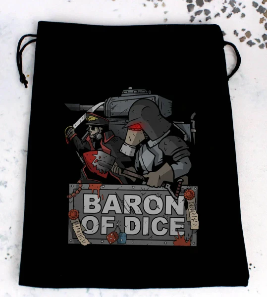 Dice and Gaming Accessories Dice Bags: Shovels of War Premium Black Dice Bag