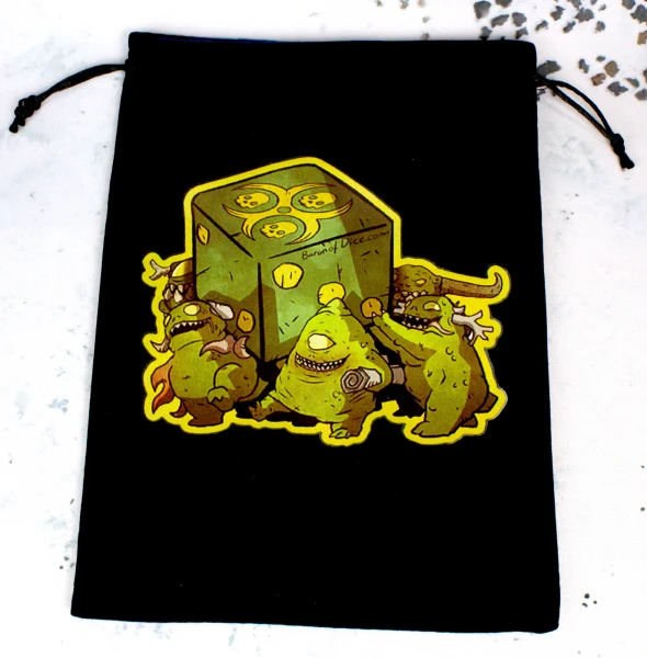 Dice and Gaming Accessories Dice Bags: Diseased Dice Premium Black Dice Bag