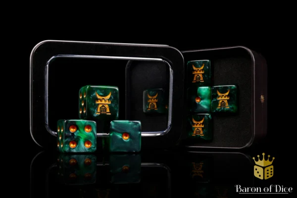 Dice and Gaming Accessories D6 Sets: Yellow and Green - Trench Crusade: Iron Sultante (8)