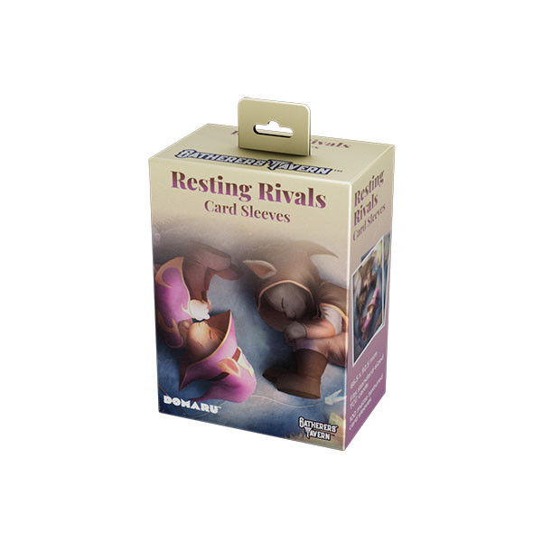 Card Sleeves: Solid Color Sleeves - Domaru: Matte Cinnamon- 'Resting Rivals' Art (100 ct)