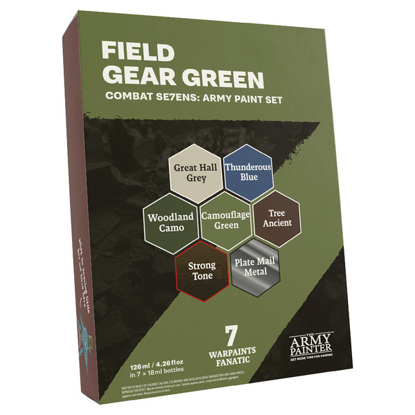 Paint: Army Painter - Paint Sets Combat Se7ens: Field Gear Green Set