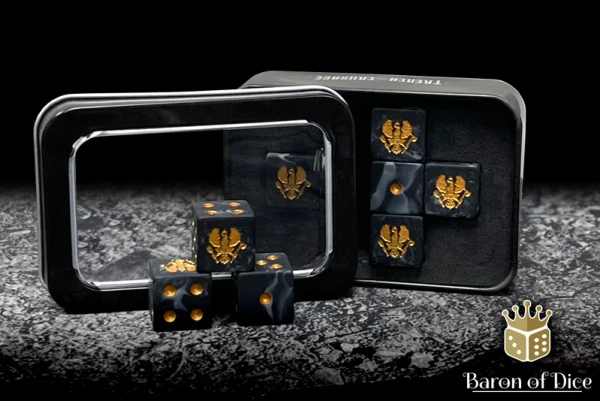 Dice and Gaming Accessories D6 Sets: Black and Grey - Trench Crusade: Free State Of Prussia (8)