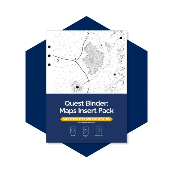Miscellanous RPGs: Quest Binder: Map Insert Pack