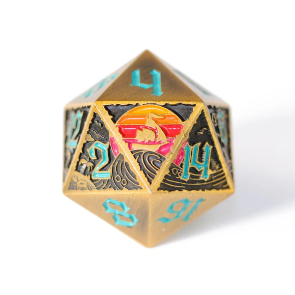 Dice and Gaming Accessories Tides of Fortune - Metal D20