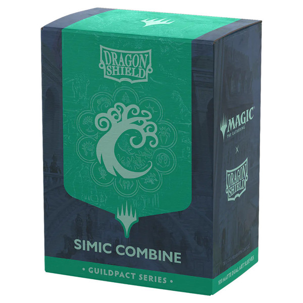 Card Sleeves: MTG Sleeves - Dragon Shield: (100) Matte Dual Art - Guildpact Series - Simic Combine