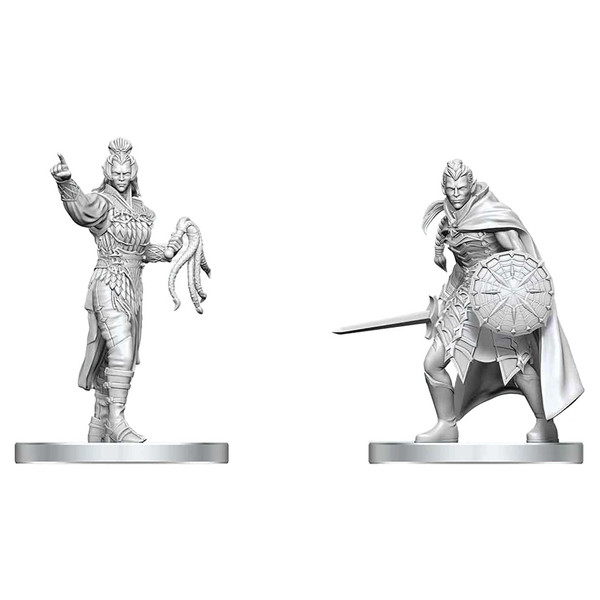 RPG Miniatures: Nolzur's - Nolzur's Marvelous Unpainted Minis: Drow Elite Warrior & Drow Priestess of Lolth