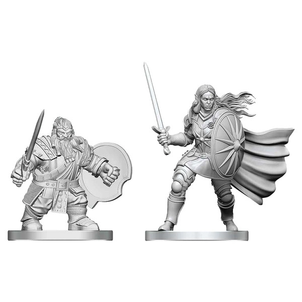 RPG Miniatures: Nolzur's - Nolzur's Marvelous Miniatures: Dwarf Fighter & Orc Paladin