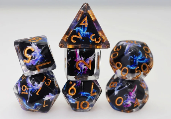 Dice and Gaming Accessories Polyhedral RPG Sets: Stuff-Inside - Dark Pegasus (7)