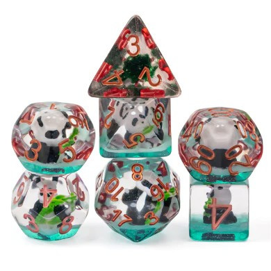 Dice and Gaming Accessories Polyhedral RPG Sets: Stuff-Inside - Panda in Bamboo (7)
