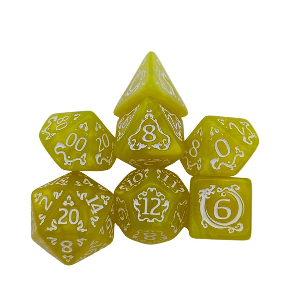 Dice and Gaming Accessories Polyhedral RPG Sets: Yellow and Green - Yellow Dragon Dice (7)