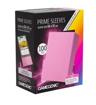 Card Sleeves: Solid Color Sleeves - Pink Prime Sleeves (100)