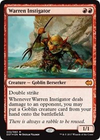 Warren Instigator [Foil] - Duel Decks: Merfolk vs. Goblins