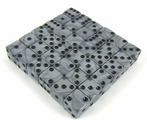 Dice and Gaming Accessories D6 Sets: d6Cube12mmOLY SVbk (36)