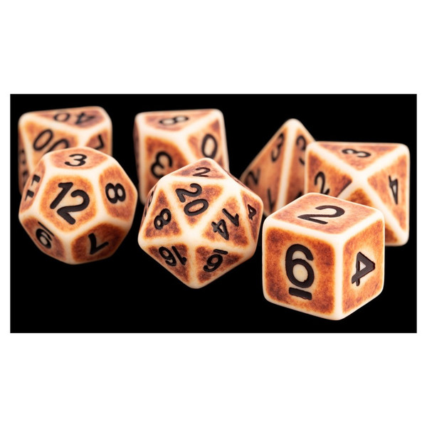 Dice and Gaming Accessories Polyhedral RPG Sets: 7-Set: 16mm: Ancient BRbk