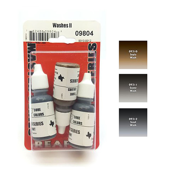 Paint: Reaper - Paint Sets and Kits Master Series Paints: Core Colors Triad Washes II (09310-09312)