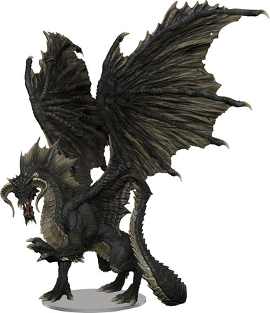 RPG Miniatures: Monsters and Enemies - Adult Black Dragon - Premium Figure