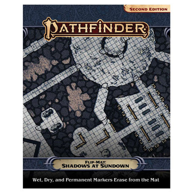 Pathfinder Flip-Mat: Shadows At Sundown – Doppelseitige Spielfläche Für Rollenspielabenteuer (24" X 30")