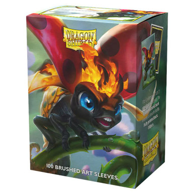 Demon Hunters Dragon Shield Card Sleeves - Limited Brushed Art: Spirit Animals Burnbug (100ct) - Textured Back For MTG, Pokémon Pokemon Card Sleeves