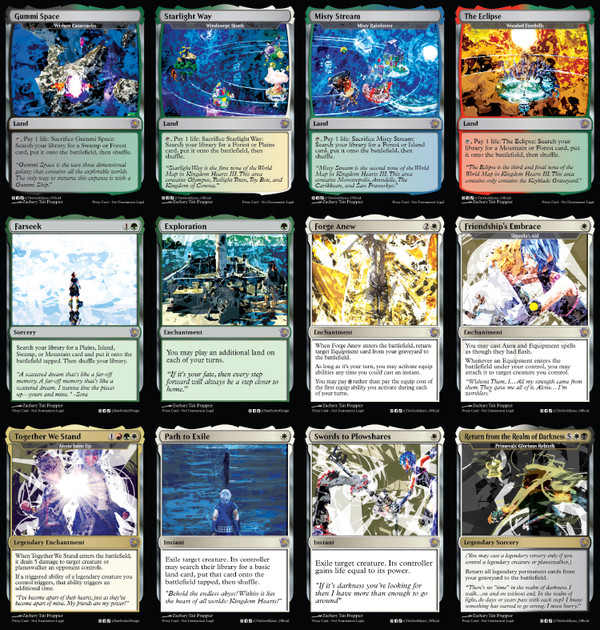 Proxy Kingdom Hearts MTG Commander Deck