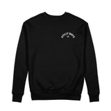 Wyatt Hendrickson Winged W heavyweight crewneck in black, front with Stilly Boys chest mark