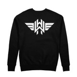 Wyatt Hendrickson Winged W heavyweight crewneck in black, back with large winged W print